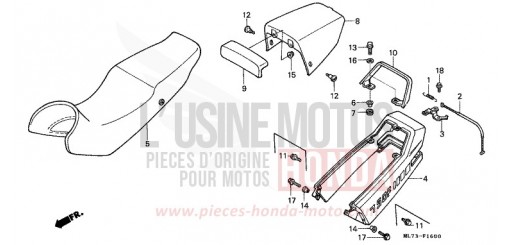 SIEGE/CAPOT ARRIERE VFR750FG de 1986